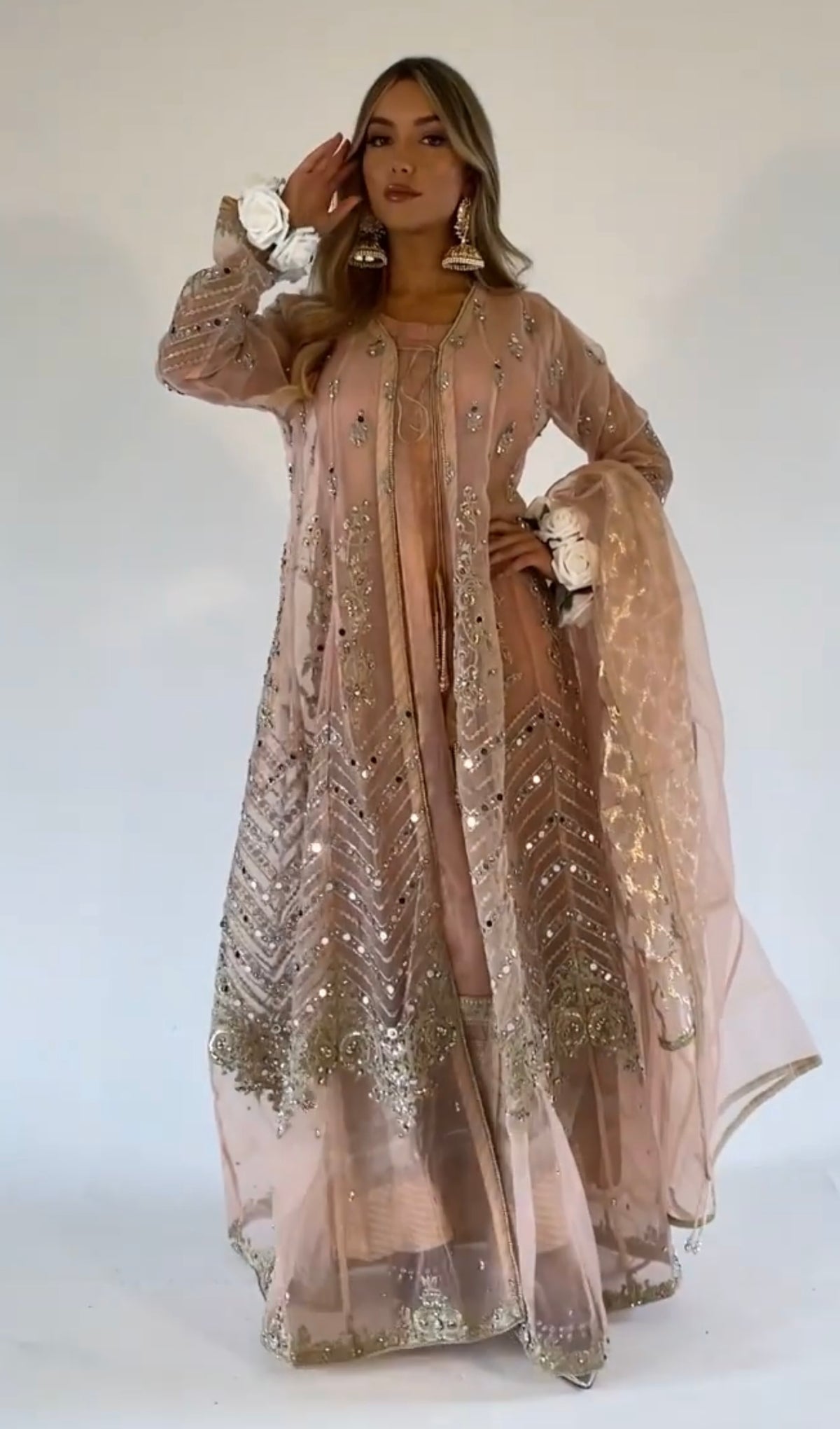 LAYHA nude pink and gold outfit