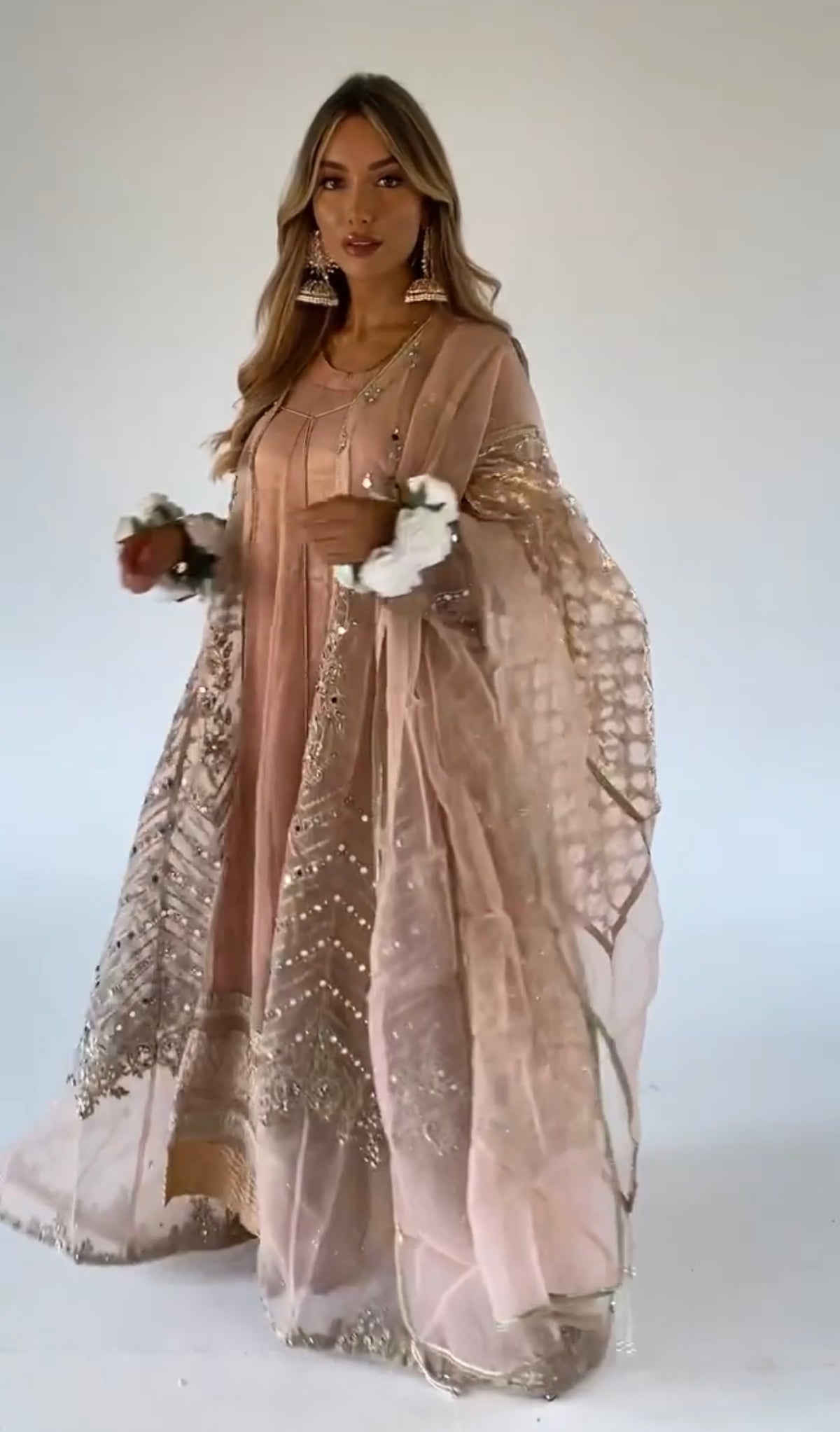 LAYHA nude pink and gold outfit
