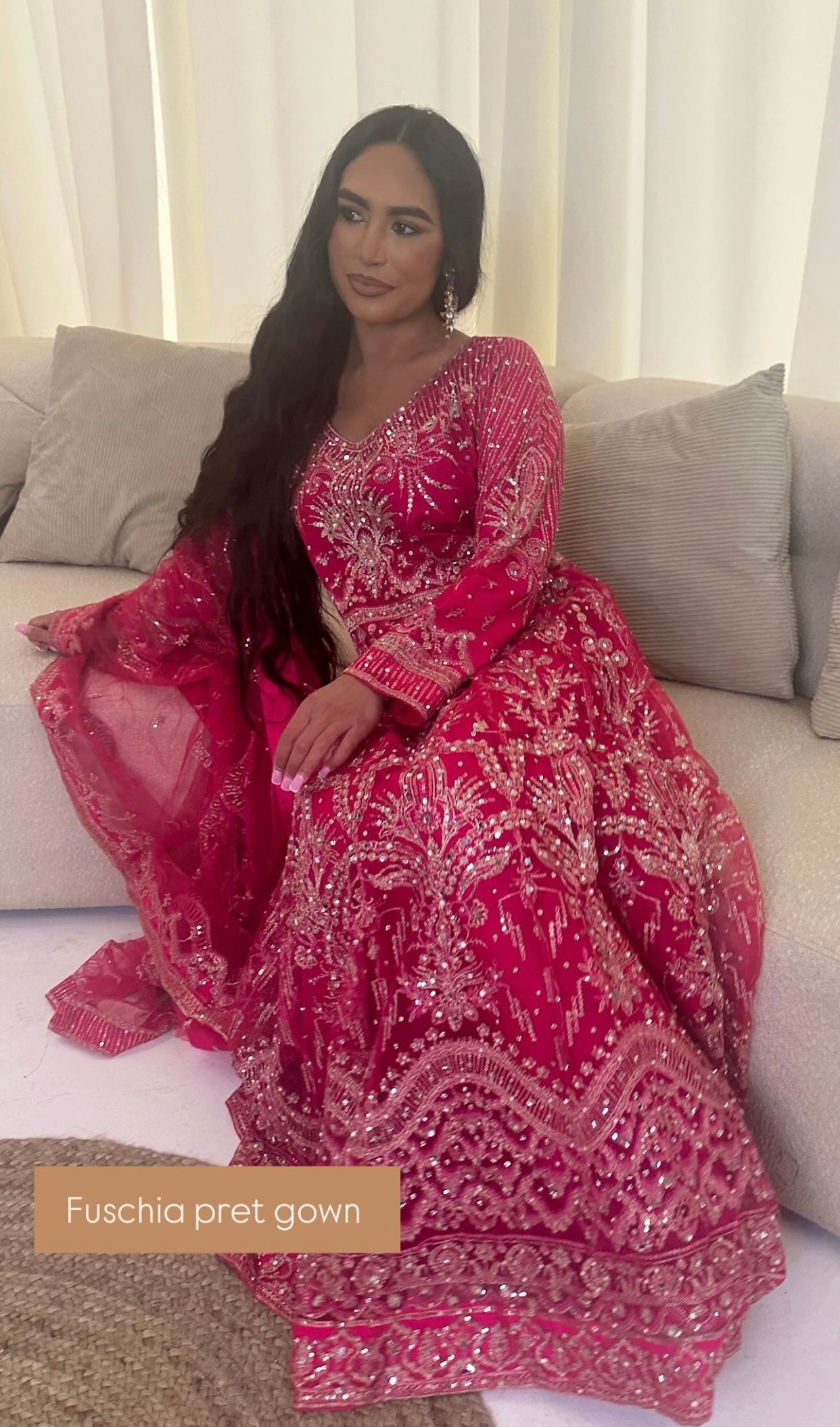 LIANA pink gown outfit