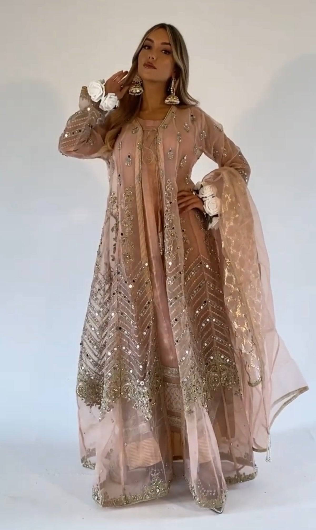 LAYHA nude pink and gold outfit