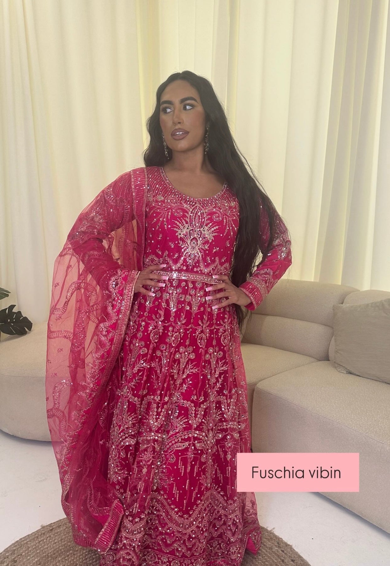 LIANA pink gown outfit