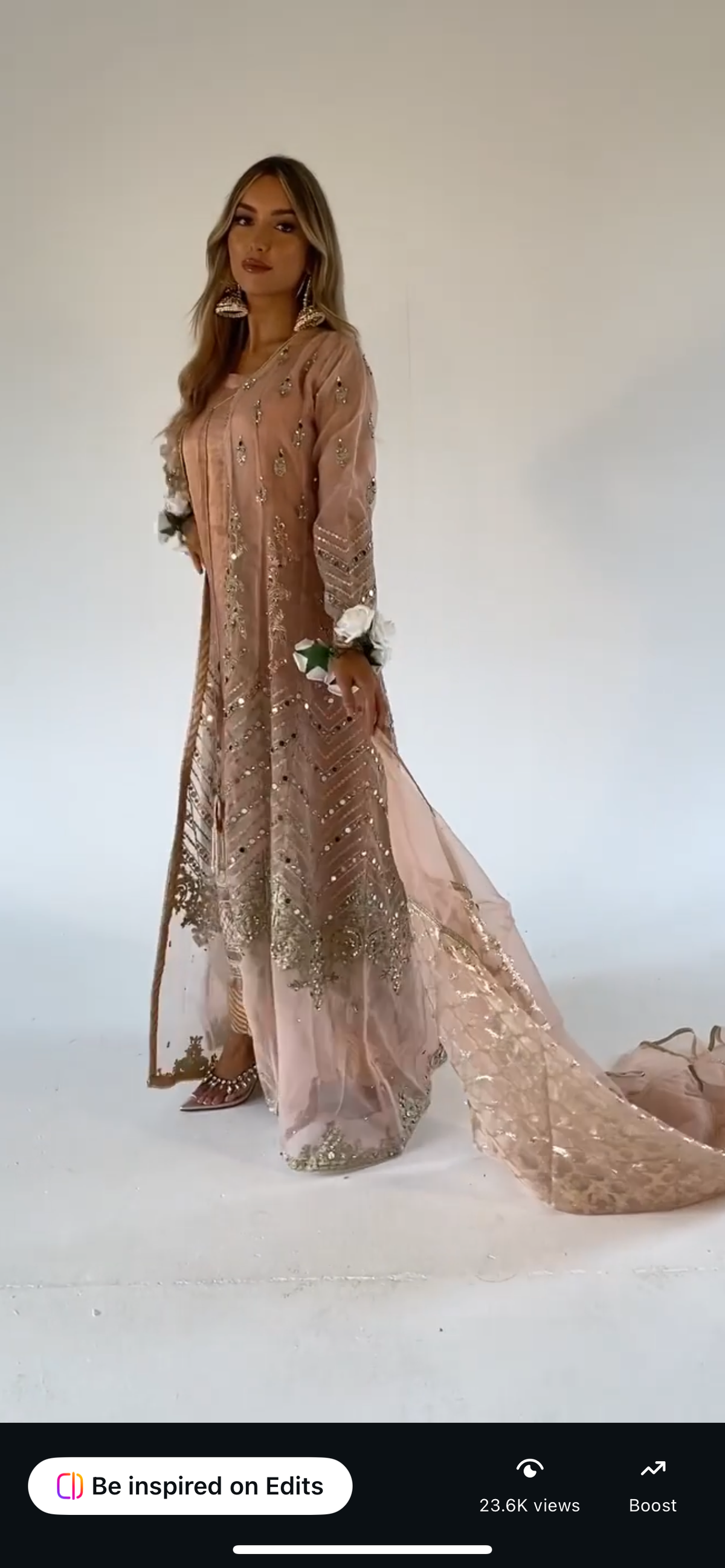 LAYHA nude pink and gold outfit