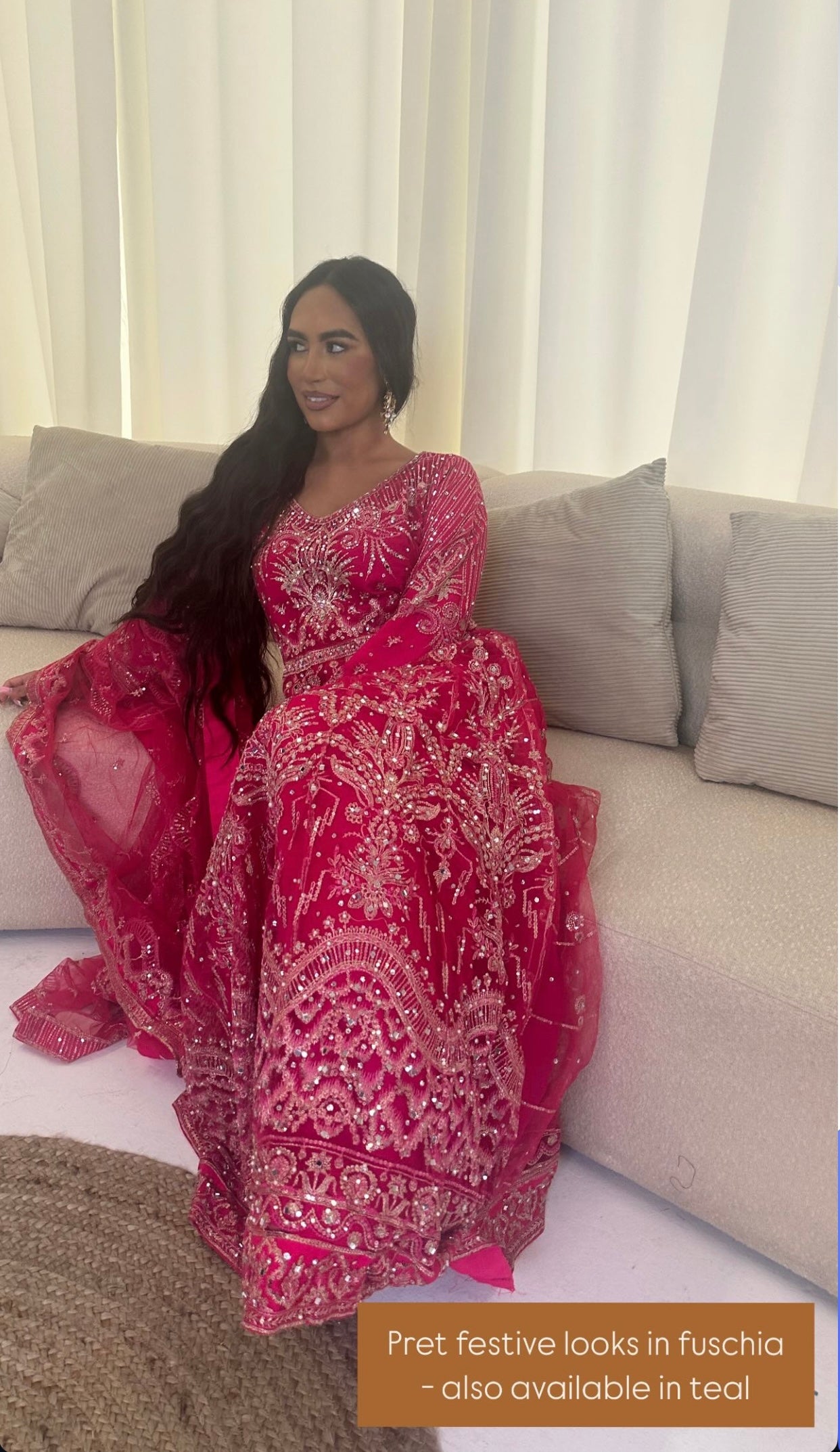 LIANA pink gown outfit