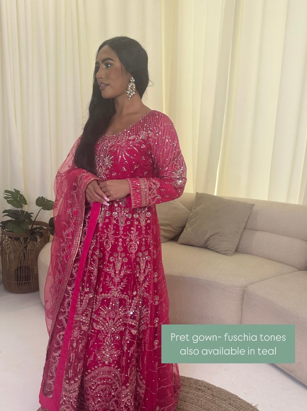 LIANA pink gown outfit
