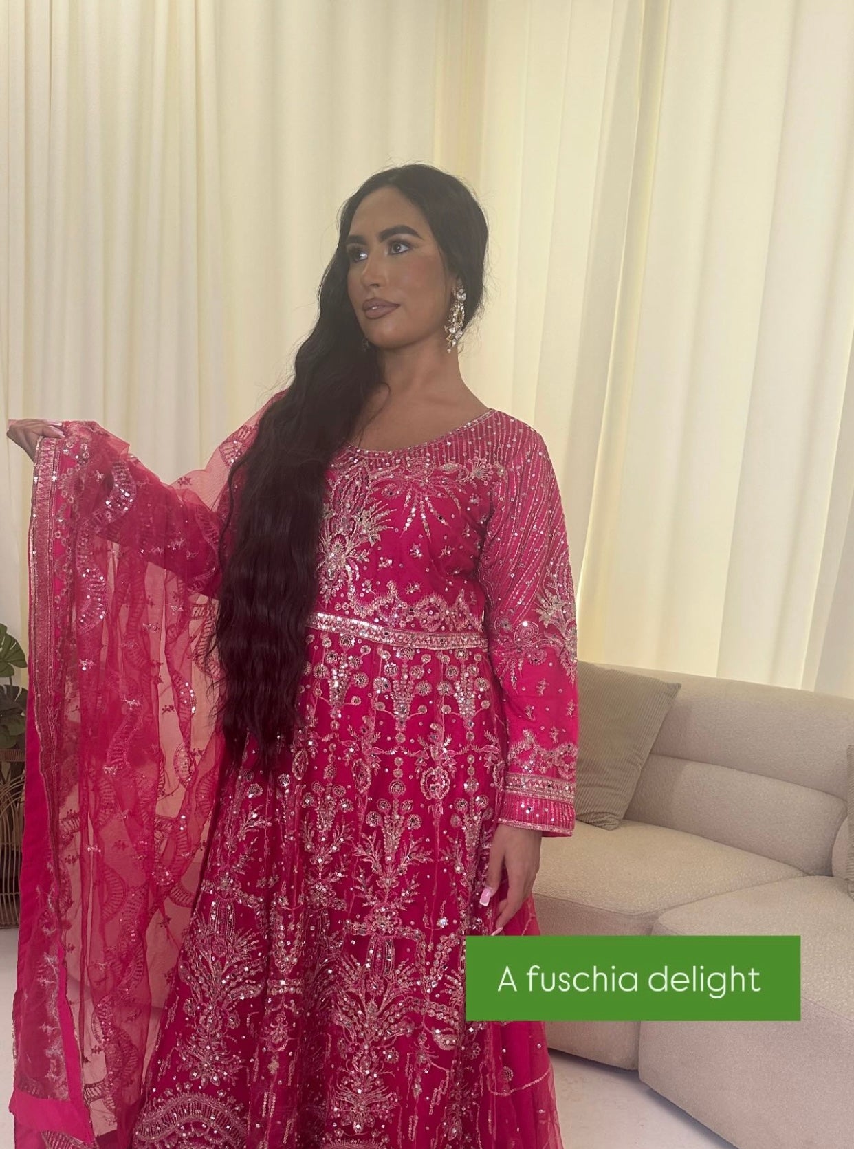 LIANA pink gown outfit